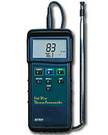 Airflow meter with telescoping probe designed to fit into small openings