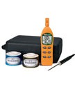 Includes a RH300 with 33% and 75% calibration bottles, PC cable, and case