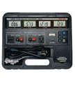 Compact, battery operated datalogging appliance tester for analyzing AC/DC power loads