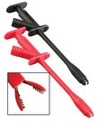 Spring loaded clip with steel jaws