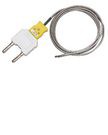 Type K high temperature probe with mini connector and banana plug adaptor