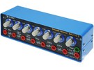 7 connected in series substitution boxes, each with its own rotatry switch 0 to 9 and ∞ multiplier. Safe connection socket Ø4mm. Metal housing. Possibility of splitting substitution boxes chain into two or more independent groups.