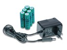  Power supply adapter with 6 pcs NiMH bateries, type AA