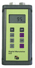 Dual Differential Input Manometer with ± 29 psi range and 0.1 psi resolution. Seven units of pressure: inH2O, mbar, KPa, PSI, mH2O, mmHg, inHg, Auto power off, Record/Min/Max, Backlight display, Zero function, Trim mode to stabilize readings. ¼” NPT fittings. 