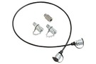 The Fluke 700HTH-1 hydraulic test hose is a 10,000 psi, 690 bar working pressure test hose that features stainless steel and nylon construction for use in connecting a Fluke-700HTP-1 or other hydraulic test pump to a unit under test.