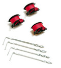 Five-piece set for performing 3- and 4-pole fall-of-potential testing that measures the ability of the earth ground system or individual electrode to dissipate energy from the site.