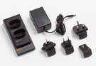 Charging base for Ti32, Ti29, Ti27, Ti125, Ti110, Ti100, TiR32, TiR29, TiR27, TiR125 and Ti110 infrared cameras.