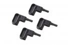 Magnetic probe tips for voltage test leads with 4 mm banana connectors.